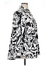 Karl Lagerfeld Paris 100% Polyester Print Silver Long Sleeve Blouse Size 1X - photo 4