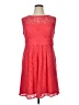 Sandra Darren 100% Polyester Red Cocktail Dress Size 16 - photo 1