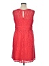 Sandra Darren 100% Polyester Red Cocktail Dress Size 16 - photo 2