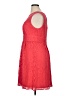 Sandra Darren 100% Polyester Red Cocktail Dress Size 16 - photo 5