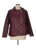 IMAN 100% Polyurethane Burgundy Jacket Size 1X - photo 1