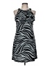 En Focus Studio Animal Print Gray Casual Dress Size 8 - photo 1