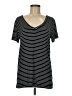 Halogen Stripes Black Short Sleeve T-Shirt Size M - photo 1