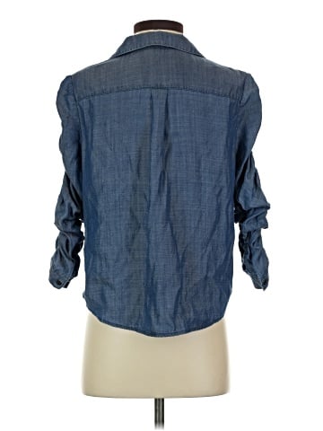 White House Black Market 3/4 Sleeve Button-Down Shirt (view 2)