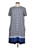 Apt. 9 Polka Dots Blue Casual Dress Size L - photo 1