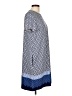 Apt. 9 Polka Dots Blue Casual Dress Size L - photo 4
