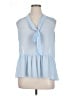 Elle 100% Polyester Blue Sleeveless Blouse Size XL - photo 1