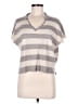 KASH Stripes Gray Short Sleeve Top Size EU (IT) 48 / US 12 - photo 1