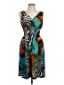 Raya Sun Print Teal Cocktail Dress Size L - photo 1