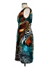 Raya Sun Print Teal Cocktail Dress Size L - photo 5