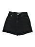 Pull&Bear Black Denim Shorts Size 4 - photo 1
