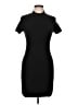 Zara Solid Black Casual Dress Size L - photo 1