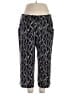 Susan Graver Print Black Casual Pants Size XL - photo 1
