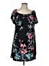 West Loop Floral Black Casual Dress Size L - photo 1