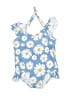 Unbranded Floral Blue One Piece Swimsuit Size 12-18 mo - photo 1