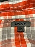 DKNY Checkered-gingham Orange Long Sleeve Button-Down Shirt 9-12 MO / 12 MO - photo 3
