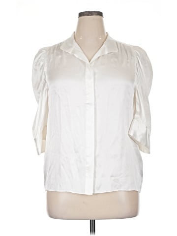 FRAME 3/4 Sleeve Silk Top (view 1)