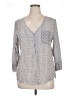 Fred David Gray 3/4 Sleeve Blouse Size XL - photo 1