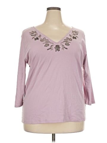 Lauren by Ralph Lauren 3/4 Sleeve T-Shirt (view 1)