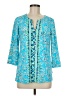 Lilly Pulitzer Blue 3/4 Sleeve Blouse Size M - photo 1