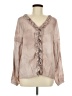 QVC Tan Long Sleeve Blouse Size M - photo 1
