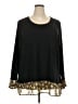 Avenue Black Long Sleeve T-Shirt Size 26 - 28 Plus - photo 1