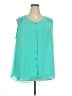 Cato 100% Polyester Teal Sleeveless Blouse Size 22 - photo 1