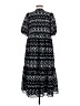Ann Taylor 100% Polyester Print Black Casual Dress Size M (petite) - photo 2