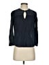 J.Crew 100% Cotton Blue Black Long Sleeve Blouse Size 00 - photo 1