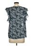 H&M 100% Polyester Blue Sleeveless Blouse Size 10 - photo 2