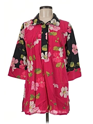 Soft Surroundings 3/4 Sleeve Button-Down Shirt (view 1)