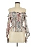 ALLSAINTS 100% Viscose Silver Long Sleeve Blouse Size 6 - photo 1