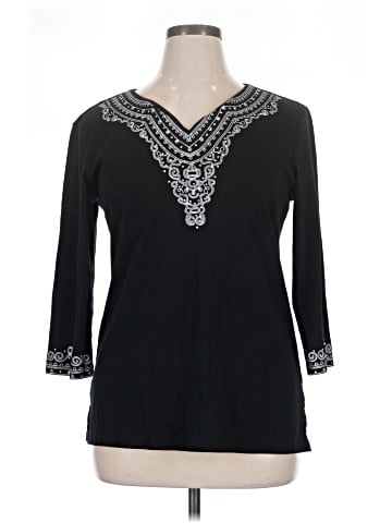 Karen Scott 3/4 Sleeve Top (view 1)