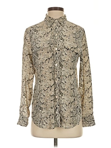 Equipment Long Sleeve Silk Top (view 1)