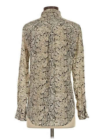 Equipment Long Sleeve Silk Top (view 2)