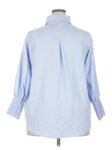 Unbranded 3/4 Sleeve Button-Down Shirt (view 2)