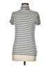 MICHAEL Michael Kors Stripes Gray Short Sleeve Turtleneck Size M - photo 1