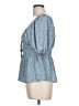 Mittoshop 100% Polyester Blue 3/4 Sleeve Blouse Size L - photo 5