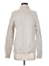 Evereve Chevron-herringbone Silver Turtleneck Sweater Size S - photo 1