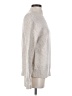 Evereve Chevron-herringbone Silver Turtleneck Sweater Size S - photo 4