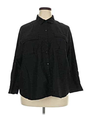 Old Navy 3/4 Sleeve Button-Down Shirt (view 1)