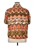 Erika Print Brown Short Sleeve Blouse Size 1X - photo 2