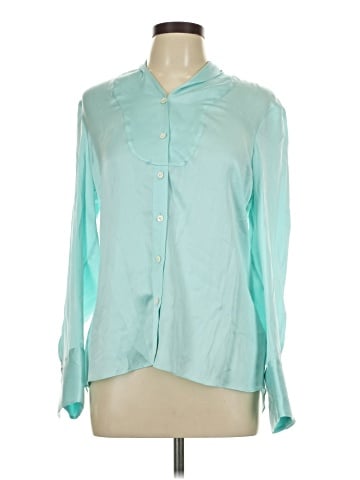 Etcetera Long Sleeve Silk Top (view 1)
