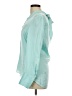 Etcetera 100% Silk Teal Long Sleeve Silk Top Size 12 - photo 5