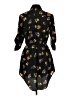 Speed Control 100% Polyester Floral Black Casual Dress Size L - photo 2