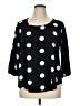 Le Lis Polka Dots Black 3/4 Sleeve Blouse Size XL - photo 1