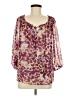 Elle Purple 3/4 Sleeve Blouse Size M - photo 1