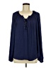 Jennifer Lopez Blue Long Sleeve Blouse Size M - photo 1