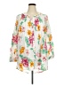 Roaman's 100% Cotton Floral White 3/4 Sleeve Blouse Size 20W - photo 1