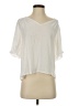 Ann Taylor LOFT 100% Polyester Ivory White Short Sleeve Blouse Size S - photo 1